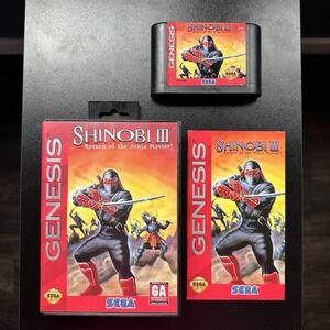 Shinobi III: Return of the Ninja Master (Sega Genesis,1993) Complete CIB Vintage